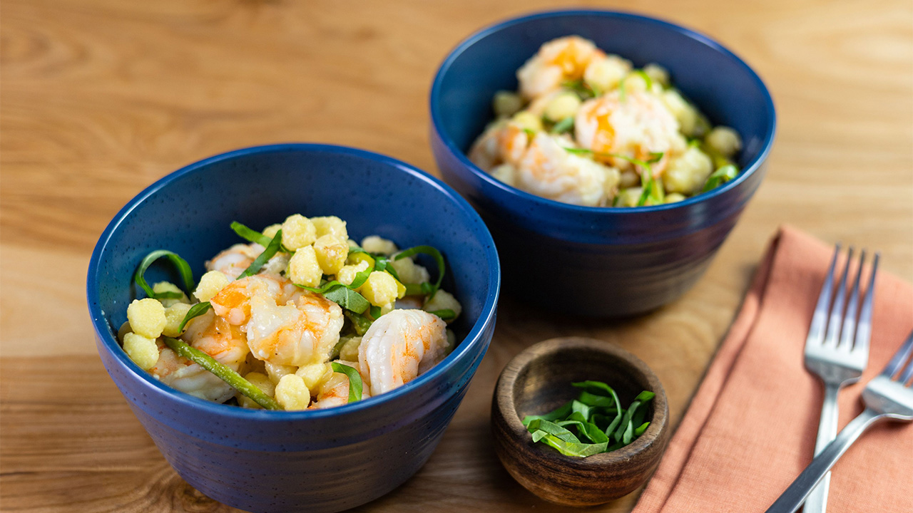 onepanminignocchiwithshrimpandasparagus